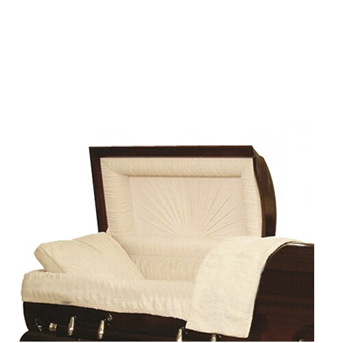 Wholesale Export Luxury Wicker Handmade Pillow Coffin Funeral Cross Prices Silver Handles Funeral Accessories Copper Coffin