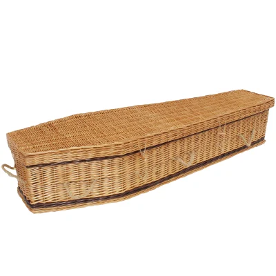Best Quality Funeral Handmade Coffin Rattan Wicker Coffin Baskets