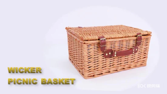 Full Handmade Special Natural Wicker Storage Basket with Liner