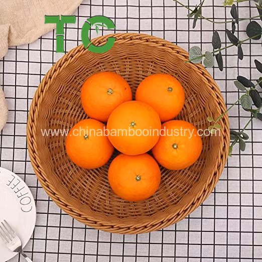 Rattan Bread Basket with Acrylic Dome Cover Bread Serving Basket Wicker Fruit Basket Rattan Storage Basket