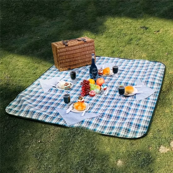 Customized Two Person Picnic Willow Basket with Natural Color